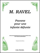 PAVANE POUR UNE INFANTE DEFUNTE ALTO SAX SOLO cover